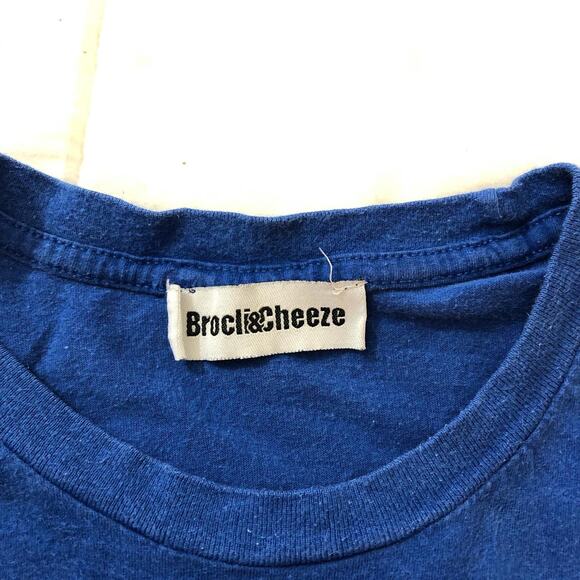 Blue Brocli & Cheeze Follow The Rabbit Graphic Logo Tee - Picture 6 of 6